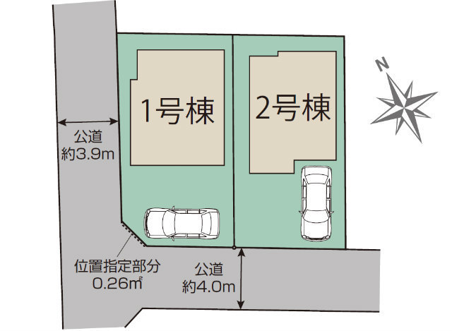 【ブルーミングガーデン天神町2丁目】区画図