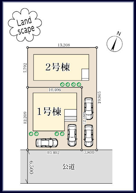【リーブルガーデン鴨志田町第3】区画図