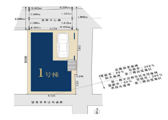 【ミラスモ府中市武蔵台222①】区画図