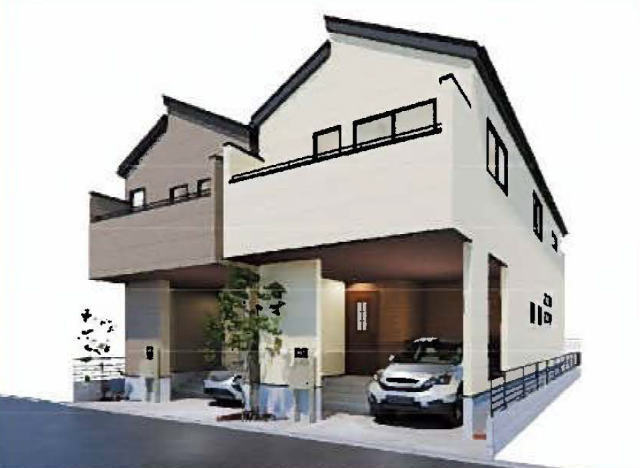 【リーブルガーデン多摩市和田1期】外観パース