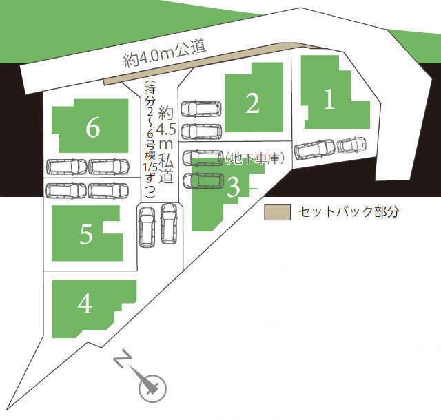 【プラスエーハウス南生田1丁目】区画図