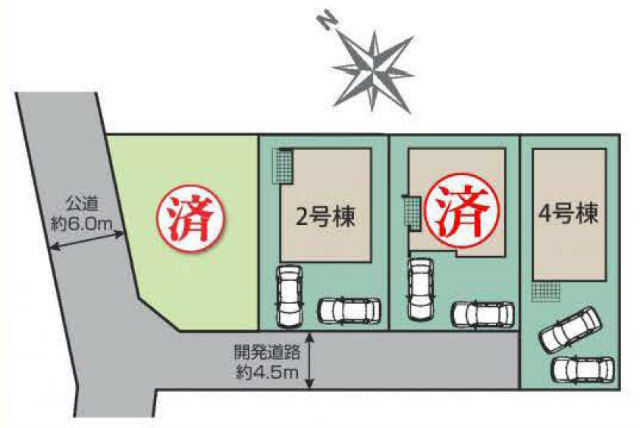 【ブルーミングガーデン木曽西3丁目2期】区画図