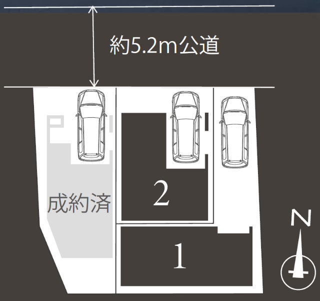 【プラスエーハウス布田Ⅳ】区画図