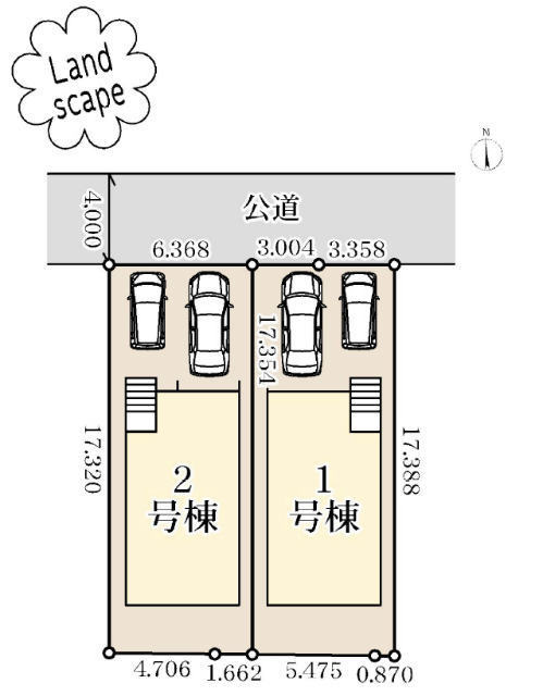 【リーブルガーデン港北区大曽根3丁目】区画図
