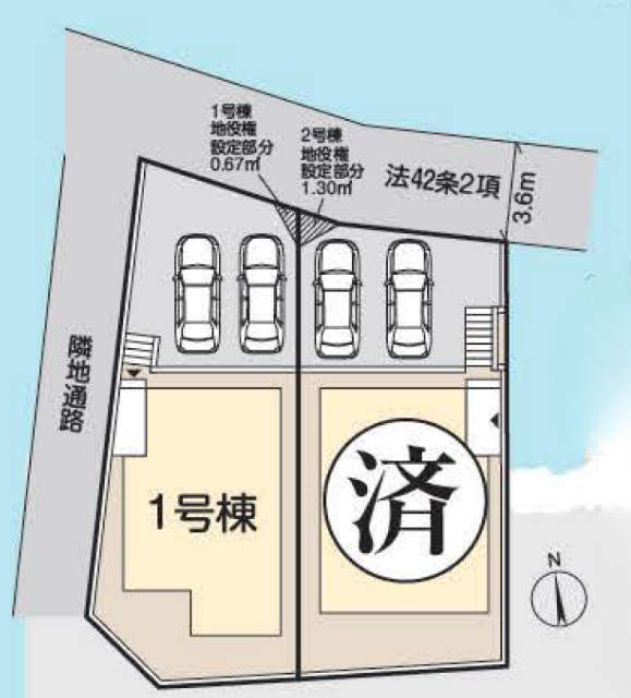 【リーブルガーデン町田市能ヶ谷】区画図