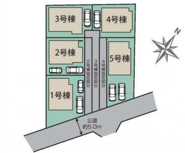 【ブルーミングガーデン町田市木曽東1丁目】配置図