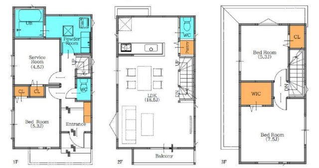 【新築一戸建2棟｜港北区大倉山7丁目】間取図