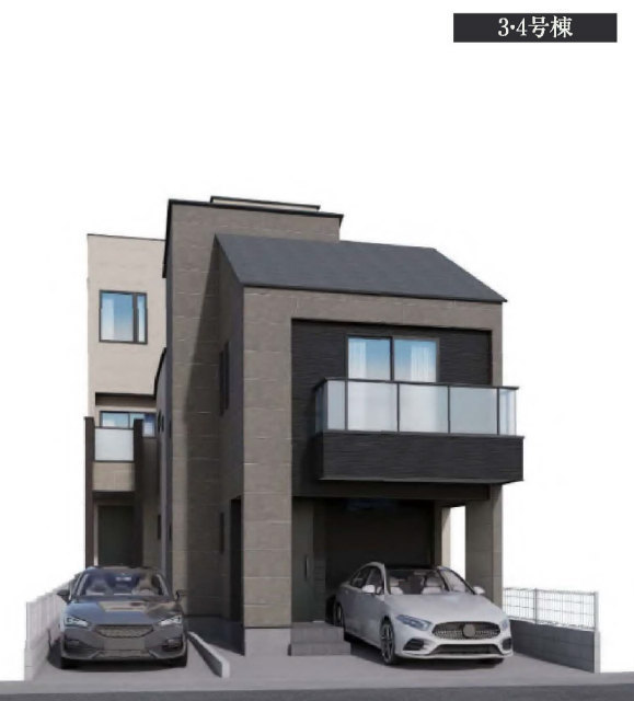 【メルディアの家～杉並区今川221④借】外観パース２