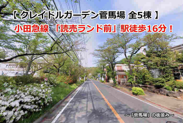 クレイドルガーデン菅馬場 新築一戸建て全5棟 読売ランド前｜ 菅馬場の街並み.jpg