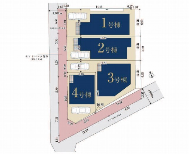 【ミラスモ中原区井田321④】区画図