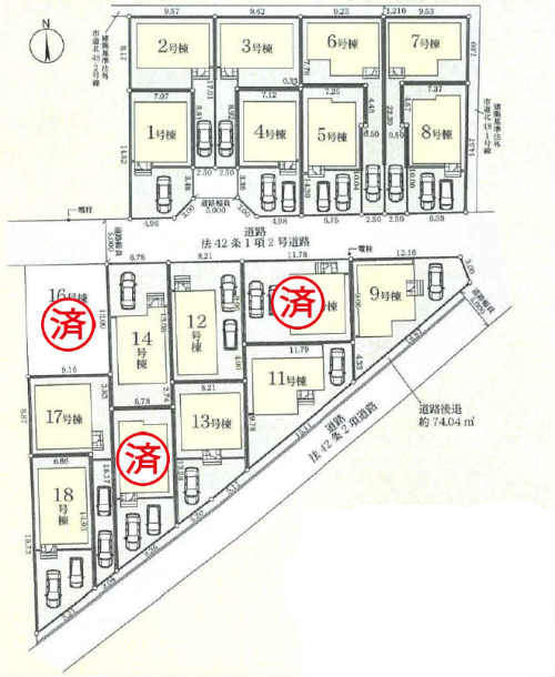 新築一戸建 全18棟｜調布市深大寺北町第3】調布駅バス19分・三鷹駅バス14分 区画図.jpg