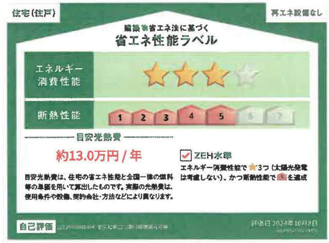 【リナージュ杉並区和泉22-2期】省エネ性能ラベル