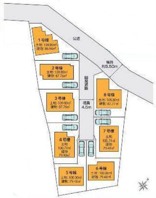 ブルーミングガーデン深大寺東町 新築一戸建て8棟 調布＆吉祥寺：区画図.jpg