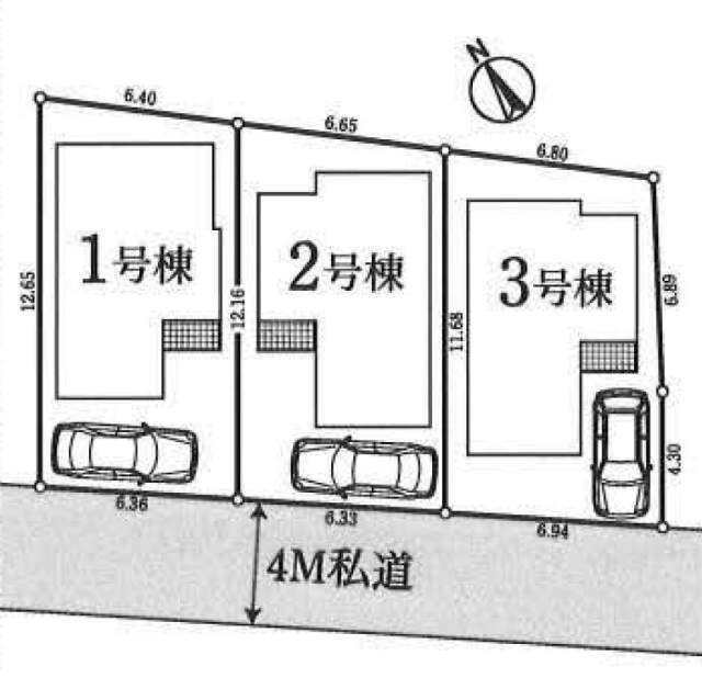 【ミラスモシリーズ府中市幸町238③】区画図