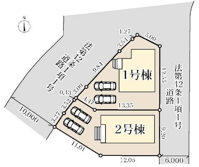 【リーブルガーデン虹ヶ丘1丁目第2】区画図