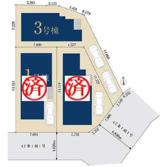 【ミラスモ宮前区菅生619③】区画図