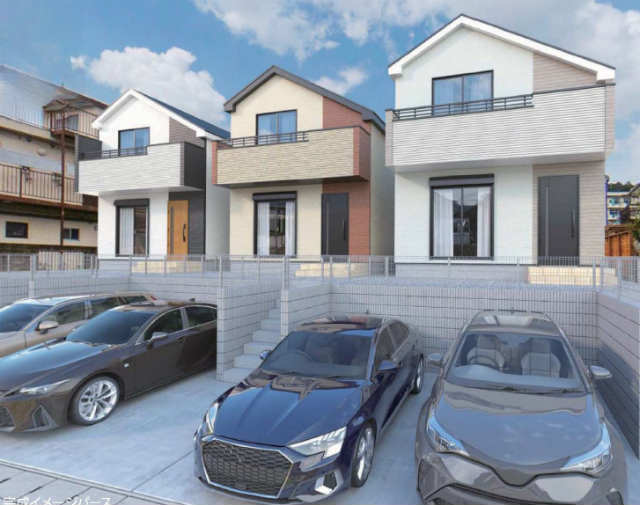 【新築一戸建｜町田市金井1丁目2期3棟】外観パース