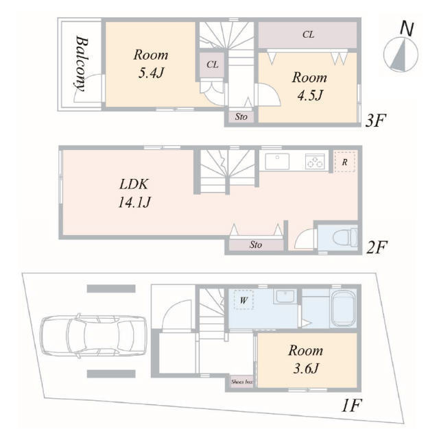 【新築一戸建 全2棟｜六角橋】間取図