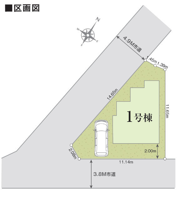 【リナージュ三鷹市中原四丁目】区画図