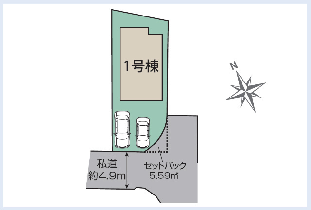 【ブルーミングガーデン木曽東3丁目】区画図