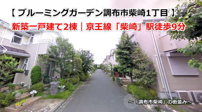 ブルーミングガーデン調布市柴崎1丁目 新築一戸建て2棟 柴崎駅： 調布市柴崎の街並み.jpg