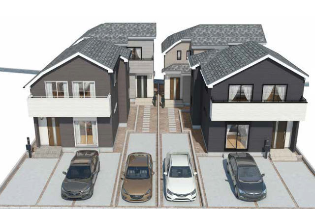 【ハートフルタウン東長沼Ⅴ】外観パース