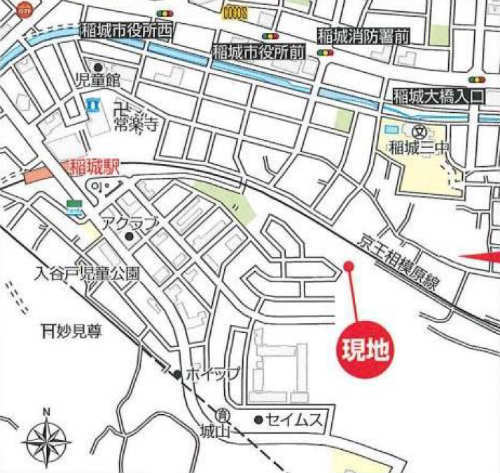 ハートフルタウン稲城南山 新築一戸建て2棟 稲城駅徒歩8分 地図.jpg