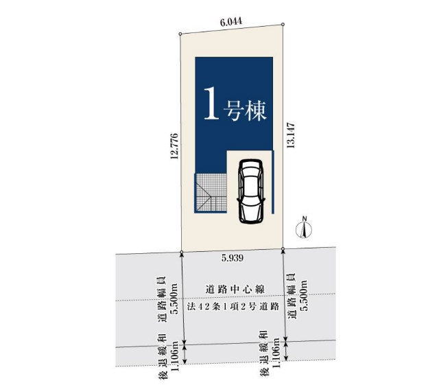 【ミラスモ宮前区馬絹444①】区画図