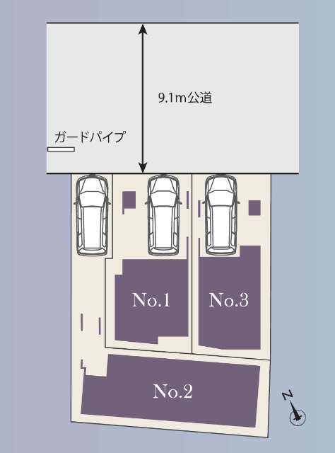 【メルディアの家 調布市佐須町108③】区画図