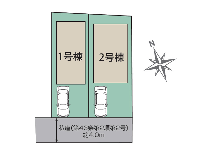 【ブルーミングガーデン調布市下石原】区画図