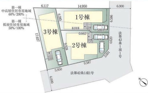 Fit(フィット)狛江市駒井町1期 新築一戸建て3棟 和泉多摩川駅徒歩15分 区画図.jpg