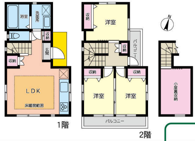 【新築一戸建｜世田谷区北烏山1丁目】間取図