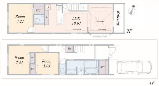 【新築一戸建 全1棟|横浜市港北区日吉】間取図
