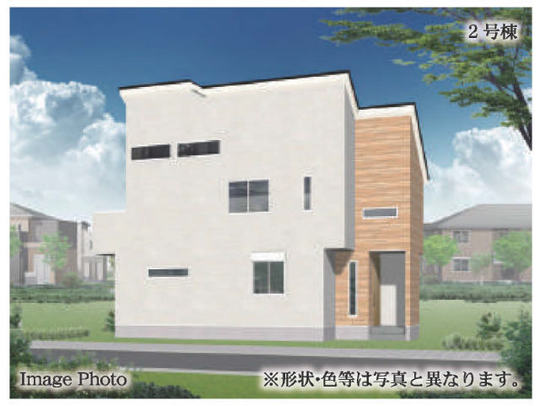 【新築一戸建全2棟|横浜市緑区白山3丁目】外観パース2号棟