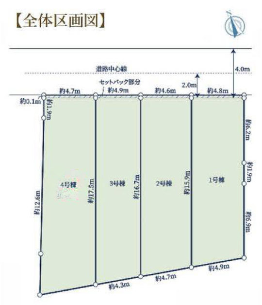 【新築一戸建全4棟|菊名3丁目】区画図