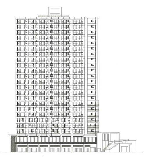 アトラスタワー向ヶ丘遊園 立面図