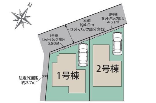 【ブルーミングガーデン深大寺東町6丁目】区画図