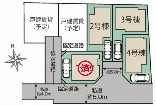 【ブルーミングガーデン千歳台2丁目 区画図