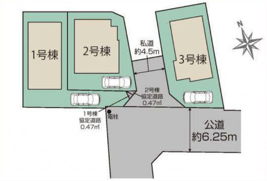 【ブルーミングガーデン世田谷区喜多見7丁目】区画図