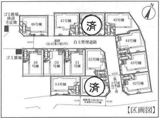 【フォレストタウン野川の丘5期】区画図
